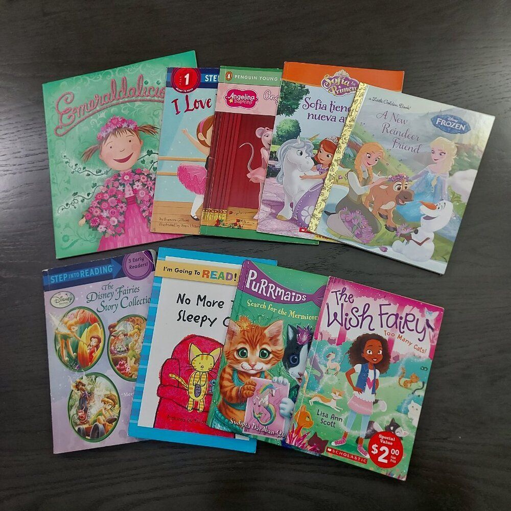 Reading Books for Girls Set of 9 Disney Princess Adventures